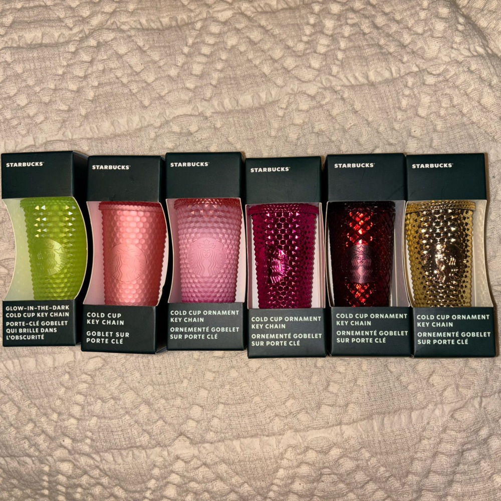 New Starbucks Vibrant Tumbler keychain / ornament collection